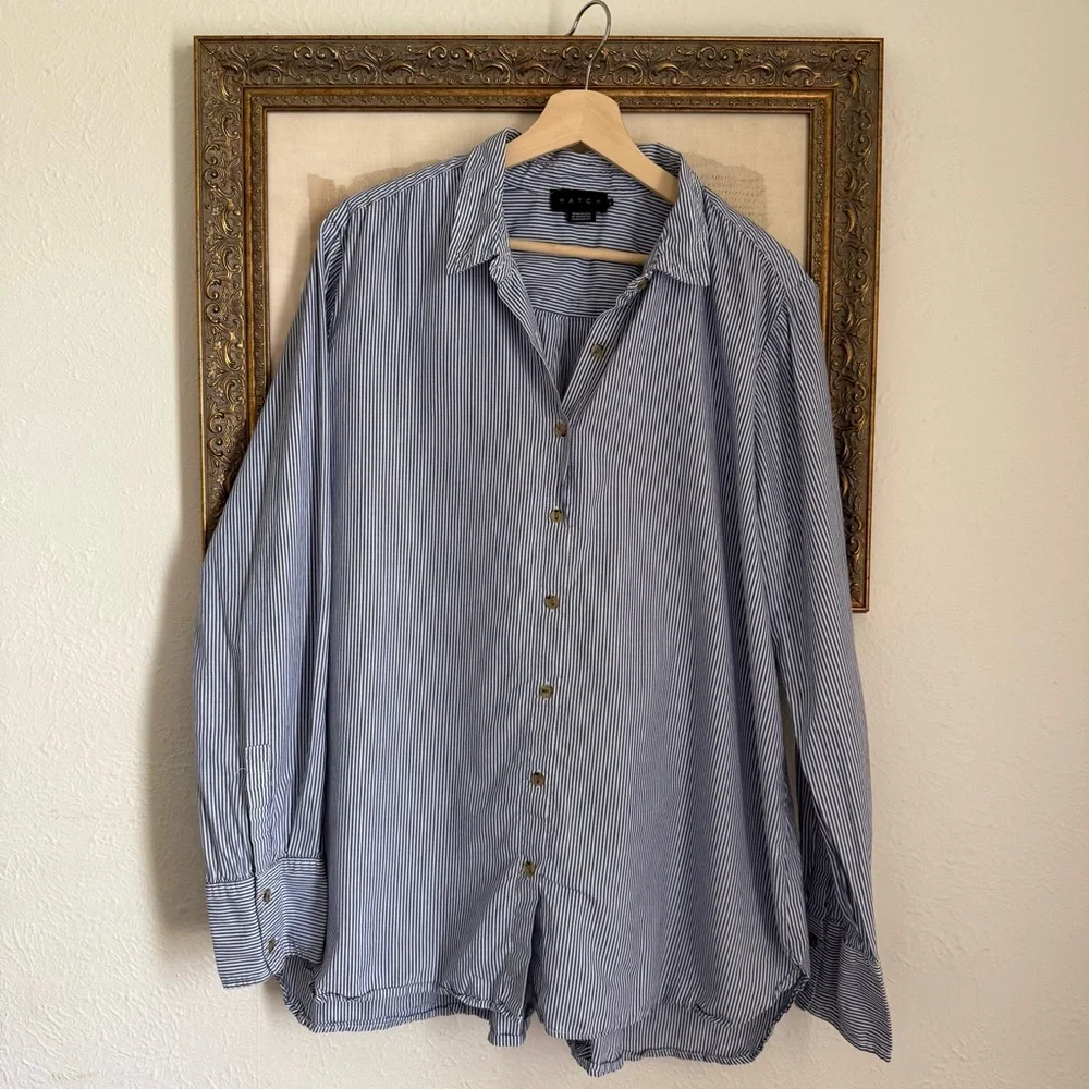 Hatch The Classic Buttondown Navy/White Microstripe - Picture 4 of 8